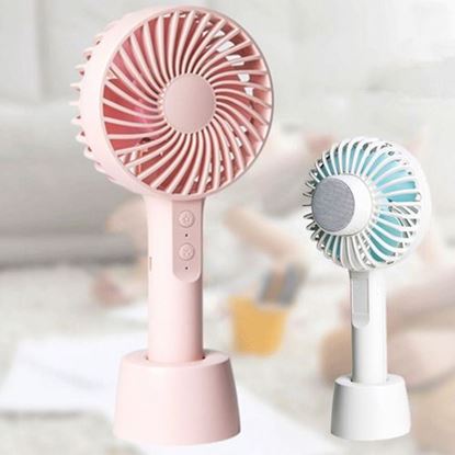 Picture of Mini Portable Wireless Rechargeable bluetooth Speaker USB Air Conditioner Purifier Desk Fan