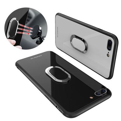 Picture of Bakeey 360?Â° Rotation Ring Kickstand Magnetic Glass Protective Case for iPhone 7/7 Plus/8/8 Plus