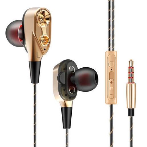 Picture of QKZ CK8 Wired Dual Moving Coil Heavy Bass Stereo In-ear Earphone with Microphone Line Control