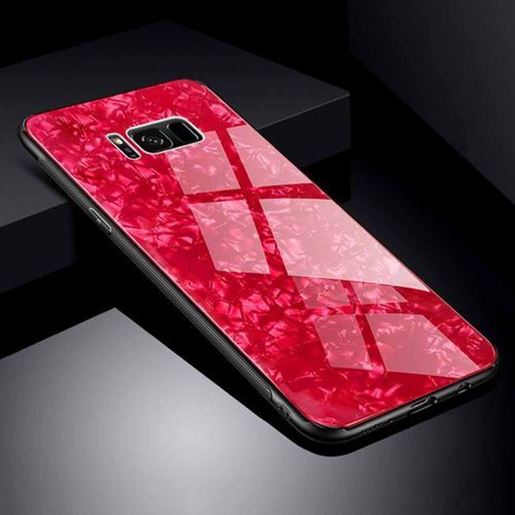 Picture of Bakeey Shell Pattern Glossy Glass Soft Edge Protective Case for Samsung Galaxy S8