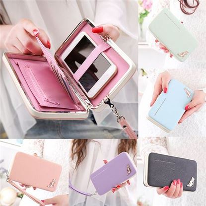 Picture of Universal High Heels Functional Phone PU Wallet Case Cover For Samsung Xiaomi Huawei Nubia Non-original