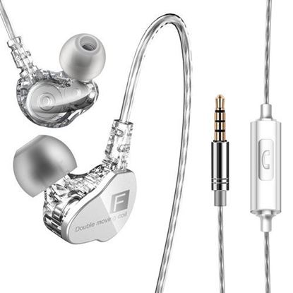 Picture of QKZ CK9 3.5mm In-Ear Dual Moving Coil Earbuds HiFi Earphone With Microphone