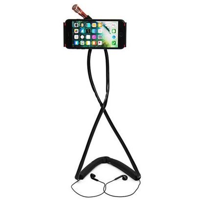 Picture of Bakeey?â€ž? Earphone + Microphone Neck Hanging Phone Stand Lazy Holder for iPhone Xiaomi Mobile Phone