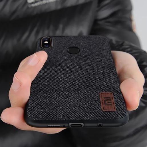 Picture of Bakeey Luxury Fabric Splice Soft Silicone Edge Shockproof Protective Case For Xiaomi Mi8 SE Non-original