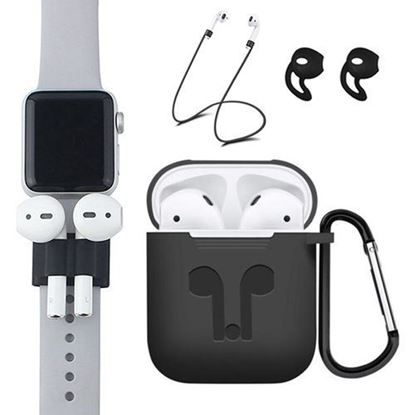 Picture of Bakeey 5 Accessories Silicone Case Anti Lost Strap Eartips Carabiner Buckle for Apple AirPods(2016) Earphone