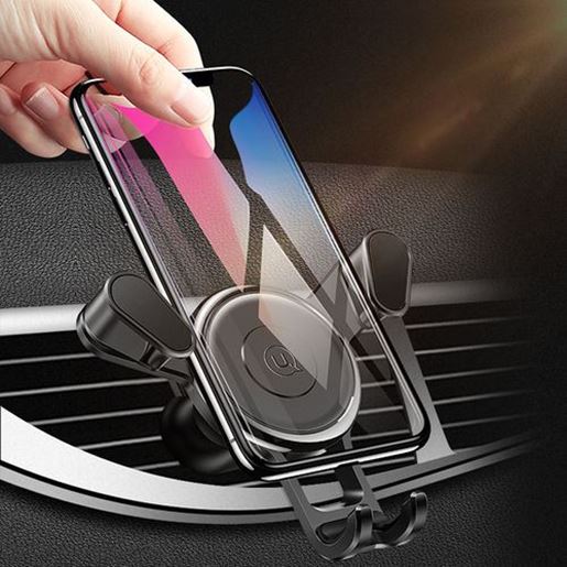 Picture of USAMS Spring Clip Multi-angle Rotation Car Mount Air Vent Holder for Samsung Xiaomi Mobile Phone