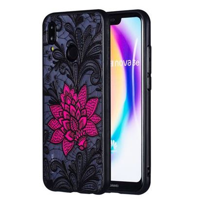 Picture of Enkay Emboss Lace Flower Shockproof PC TPU Back Cover Protective Case for Huawei P20 Lite Nova 3E