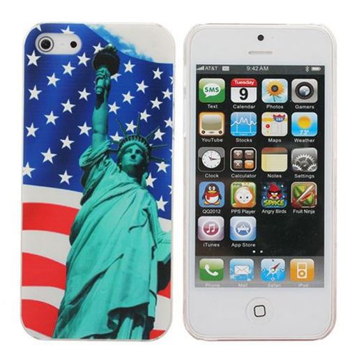 Picture of Statue Of Liberty Under The Flag Of US Pattern Hard Case For iPhone 5G