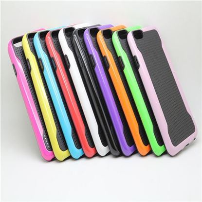 Picture of Double Color Small Blade TPU PC Back Case For iPhone 6 Random Delivery