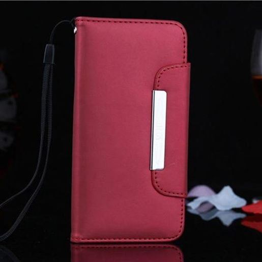 Picture of Frosted Strap Wallet PU PC Leather Case For iPhone 6 Plus & 6s Plus