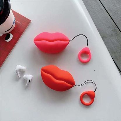 Picture of For AirPods Pro Case Cute Red Lips Shape Earphone Protector Air Pods Charging Box Bag Soft Silicone Case For Apple AirPods 3