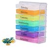 Image sur Colorful Design Medicine Weekly Storage Pill 7 Day Tablet Sorter Box Container Case Organizer Pill Organizer Box