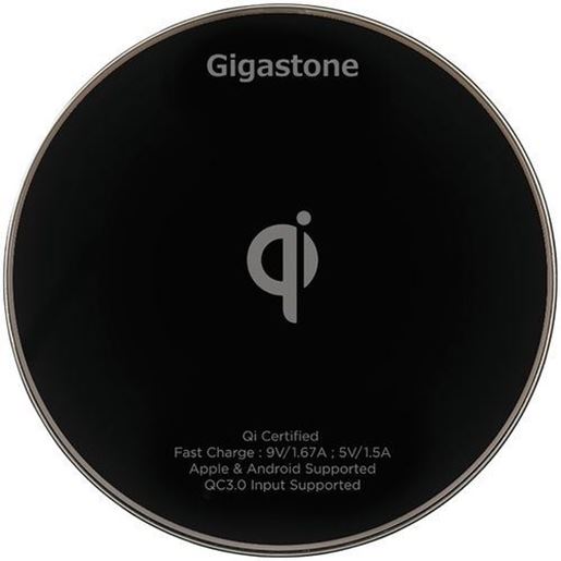 Picture of Gigastone GS-GA-9600B-R GA-9600 Qi-Certified Fast Wireless Charger (Black)