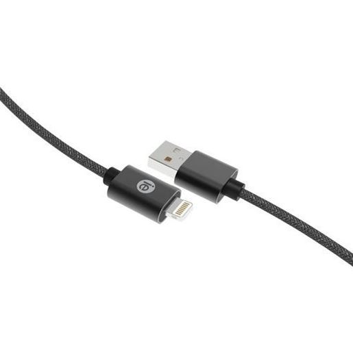 Picture of iEssentials IEN-BC10L-BK Charge & Sync Braided Lightning to USB Cable, 10ft (Black)