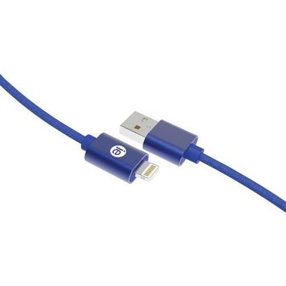 Picture of iEssentials IEN-BC10L-BL Charge & Sync Braided Lightning to USB Cable, 10ft (Blue)