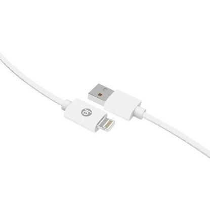 Picture of iEssentials IEN-BC10L-WT Charge & Sync Braided Lightning to USB Cable, 10ft (White)