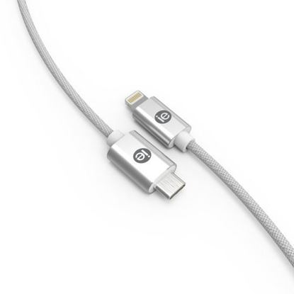 Picture of iEssentials IEN-BC6C2L-WT Braided USB-C to Lightning Cable, 6 Feet (White)