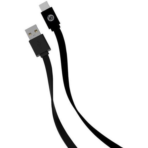 Picture of iEssentials IEN-FC4C-BK Flat USB-C to USB-A Cable, 4ft (Black)