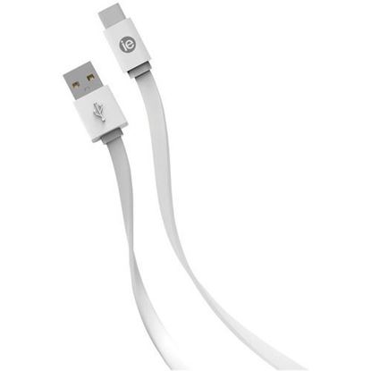 Picture of iEssentials IEN-FC4C-WT Flat USB-C to USB-A Cable, 4ft (White)