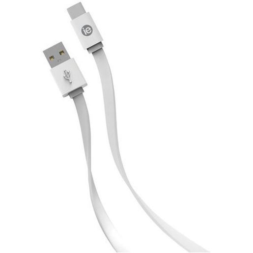 Picture of iEssentials IEN-FC4C-WT Flat USB-C to USB-A Cable, 4ft (White)