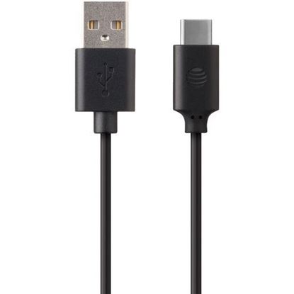 Picture of AT&T CS01-BLK Charge & Sync USB to USB-C Cable (3.3ft)