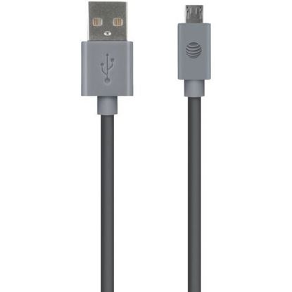 Picture of AT&T MC10-GRY Charge & Sync USB to Micro USB Cable, 10ft (Gray)