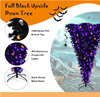 Picture of 7 Feet Upside Down Artificial Christmas Tree with 400 Purple LED lights