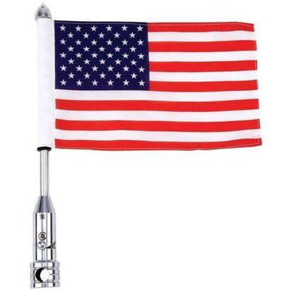 Picture of Motorcycle Flagpole Mount and USA Flag