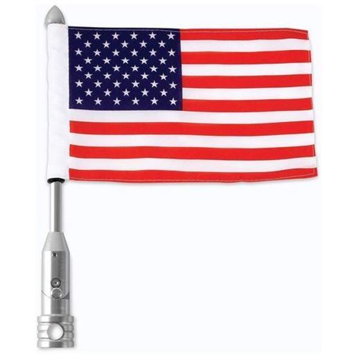 Picture of Motorcycle Flagpole Mount and USA Flag