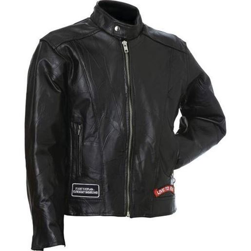 Picture of Genuine Buffalo Leather Motorcycle Jacket