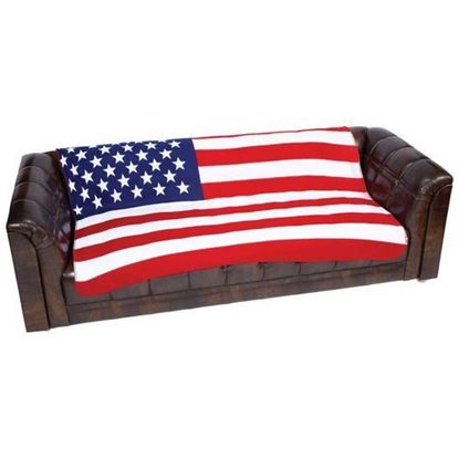 Picture of United States Flag Print Fleece Throw