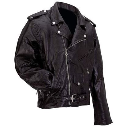 Picture of Genuine Buffalo Leather Motorcycle Jacket