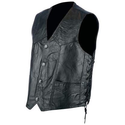 Picture of Rock Design Genuine Hog Leather Biker Vest