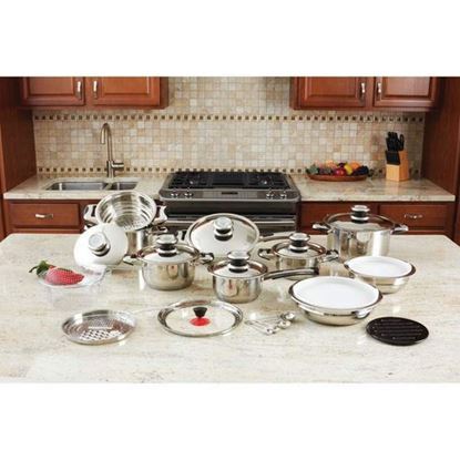 Picture of 28pc 12-Element High-Quality, Heavy-Gauge Stainless Steel Cookware Set