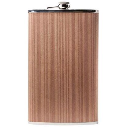 Picture of 64oz Stainless Steel Flask with Wood Wrap