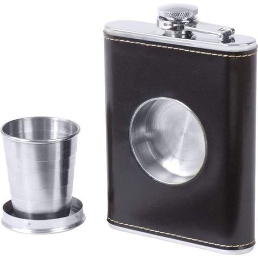 Picture of 6.8oz Stainless Steel Flask with Built-In Cup