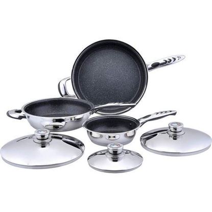 Picture of 6pc High-Quality, Heavy-Gauge Stainless Steel Non-Stick Skillet Set