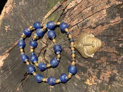 图片 Hand Made African Bead Necklace With Mask  Pendant 