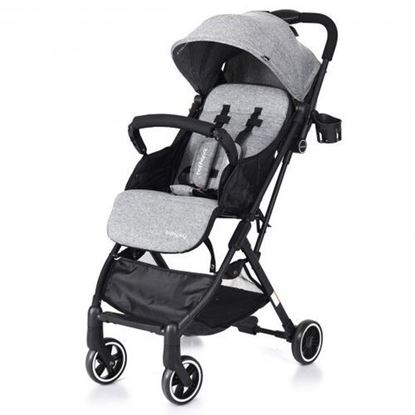 图片 Lightweight Foldable Pushchair Baby Stroller with Foot Cover-Gray - Color: Gray