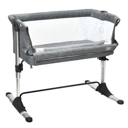 Foto de Travel Portable Baby Bed Side Sleeper  Bassinet Crib with Carrying Bag-Gray - Color: Gray