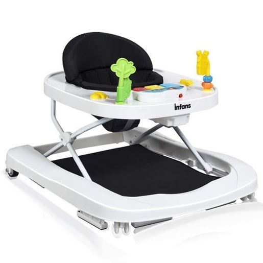 图片 3 in 1 Foldable Baby Walker-Black - Color: Black