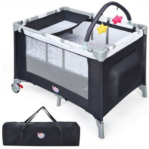 Picture of Portable Baby Playard Playpen Nursery Center with Mattress