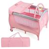 Picture of Foldable Safety  Baby Playard for Toddler Infant with Changing Station-Pink - Color: Pink