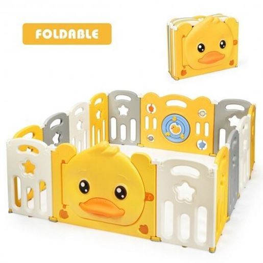 Picture of 16-Panel Foldable Baby Playpen with Sound