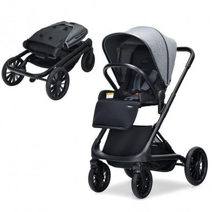 Foto de 2 in 1 Convertible Baby Stroller with Oversized Storage Basket-Gray - Color: Gray