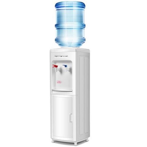 Picture of 5 Gallons Hot and Cold Water Cooler Dispenser with Child Safety Lock and Compression Refrigeration Technology - Color: White