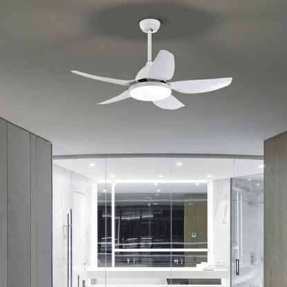 Picture of 42 Inch Kid Ceiling Fan with LED Light and Color Temperature Remote Control-White - Color: White