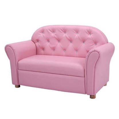 Picture of Kids Princess Armrest Chair Lounge Couch - Color: Pink