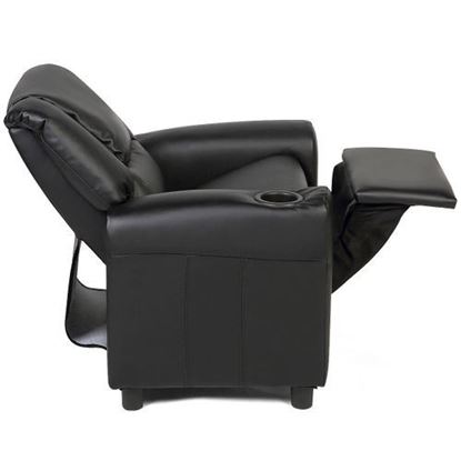 Image de Kids Recliner Armchair Sofa-Black - Color: Black - Size: 24" x 21" x 28"