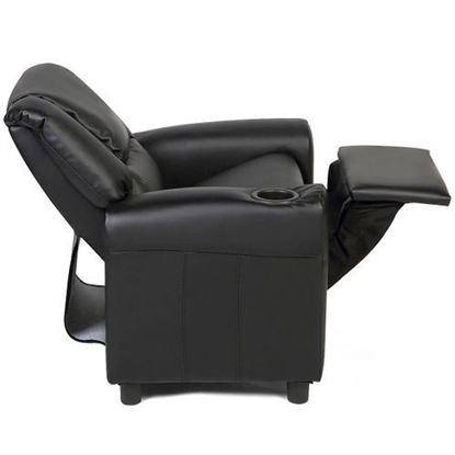 Picture of Kids Recliner Armchair Sofa-Black - Color: Black - Size: 24" x 21" x 28"